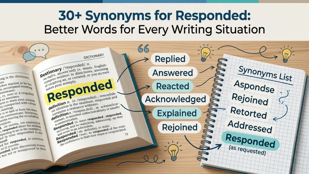 Synonyms for Responded