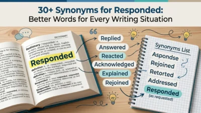 Synonyms for Responded