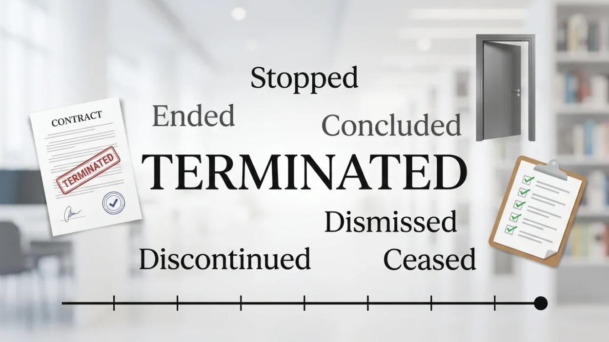 Synonyms for Terminated